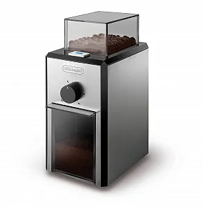 Кофемолка DeLonghi KG 79 Professional, пластиковый корпус, до 12 чашек, серебристый - Фото 1