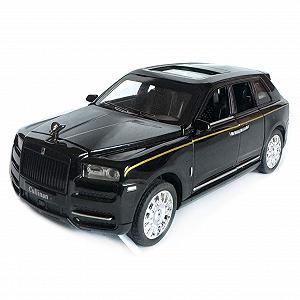 Машинка металлическая Rolls-Royce Cullinan ролс ройс черный звук свет инерция откр люк двери капот багажник synthetic.ua - Фото 1