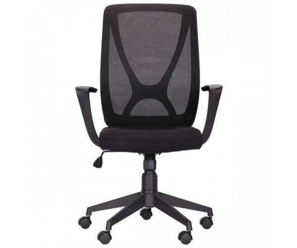 Офісне крісло для персоналу Art Metal Furniture Nickel Black сидіння Сідней-07/спинка Сітка SL-00 чорна 297089, фото №2