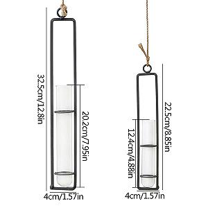 Пробірки для квітів підвісні 4 шт. ваза з отвором для підвішування Black synthetic.ua - Фото 1