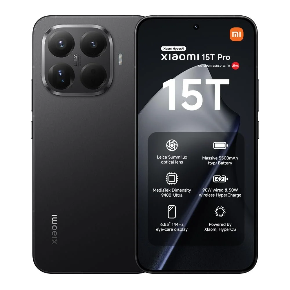 Смартфон Xiaomi 15T Pro 12+512GB 6.83 дюйма 144Hz Black, фото №1 Смартфон Xiaomi 15T Pro 12+512GB 6.83 дюйма 144Hz Black, фото №1