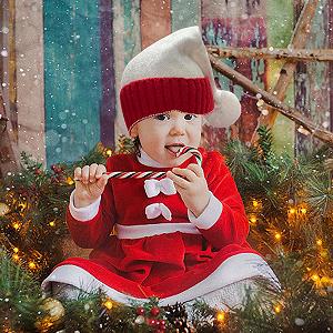 Рождественская шапка для детей теплая зимняя synthetic.ua - Фото 1