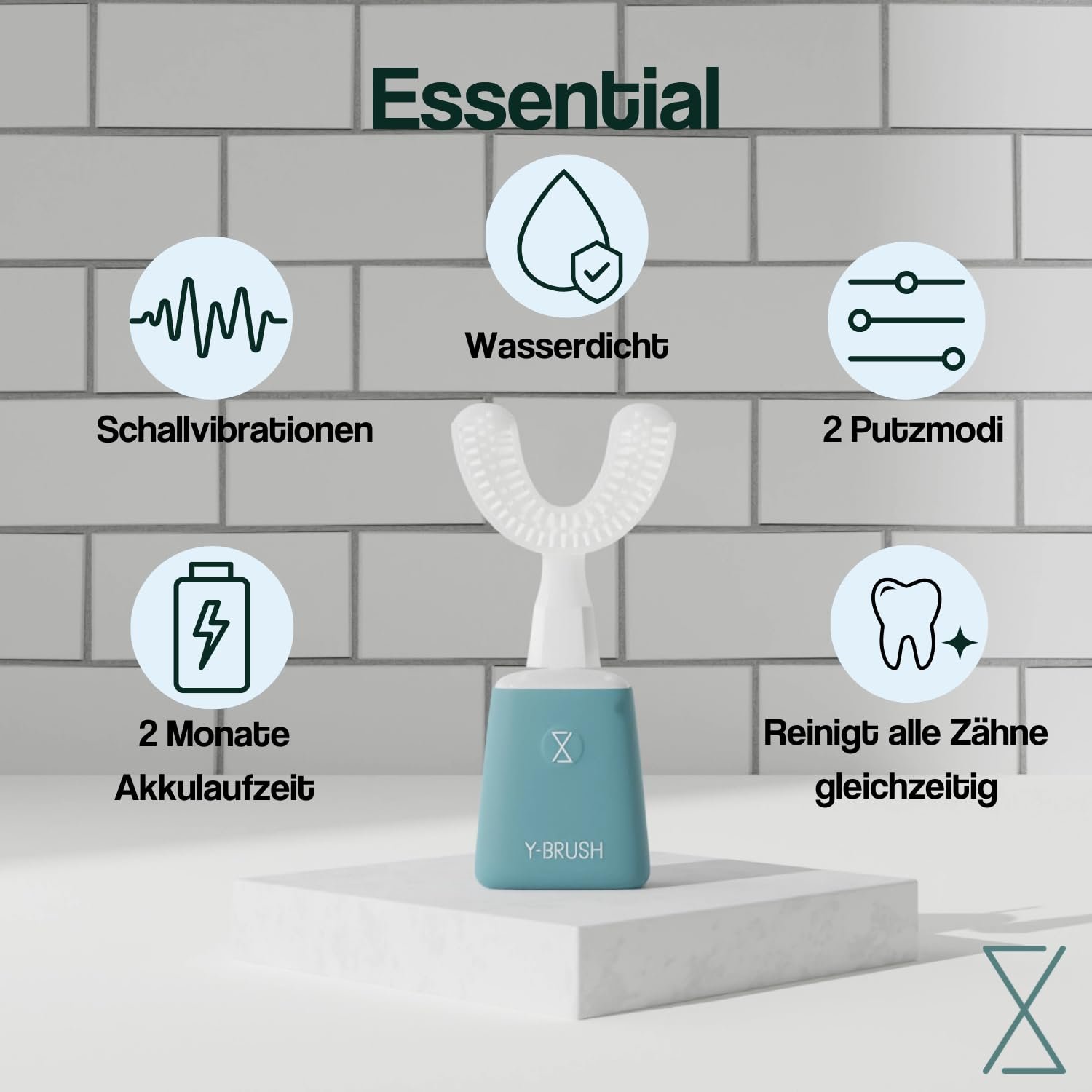 Електрична звукова зубна щітка Y-Brush Essential автоматична 3 місяці роботи 2 режими, фото №5