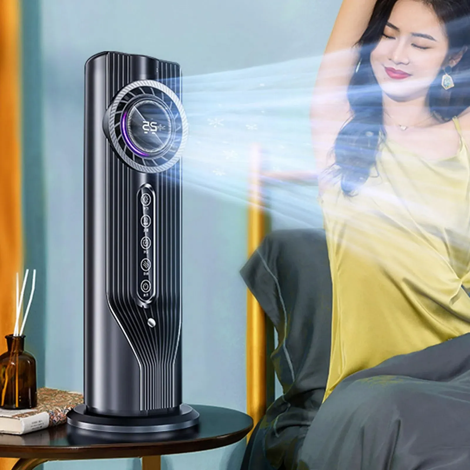 Портативный мини-охладитель воздуха 6 скоростей с таймером, фото №6