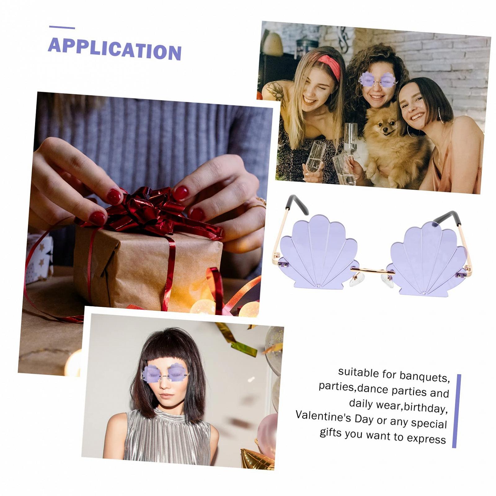 Забавні окуляри у формі мушлі Holibanna фіолетові, фото №6 Забавні окуляри у формі мушлі Holibanna фіолетові, фото №6