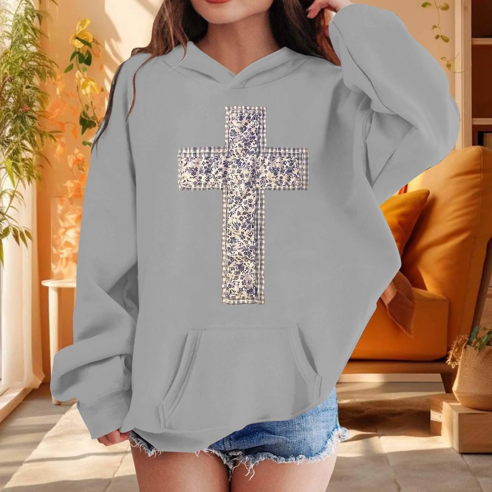 Пуловер для мальчиков 158 - Толстовки и свитшоты для девочек для зимней повседневной одежды, пуловер с круглым вырезом и буквенным принтом для детей от 2 до 13 лет для активного отдыха, фото №3