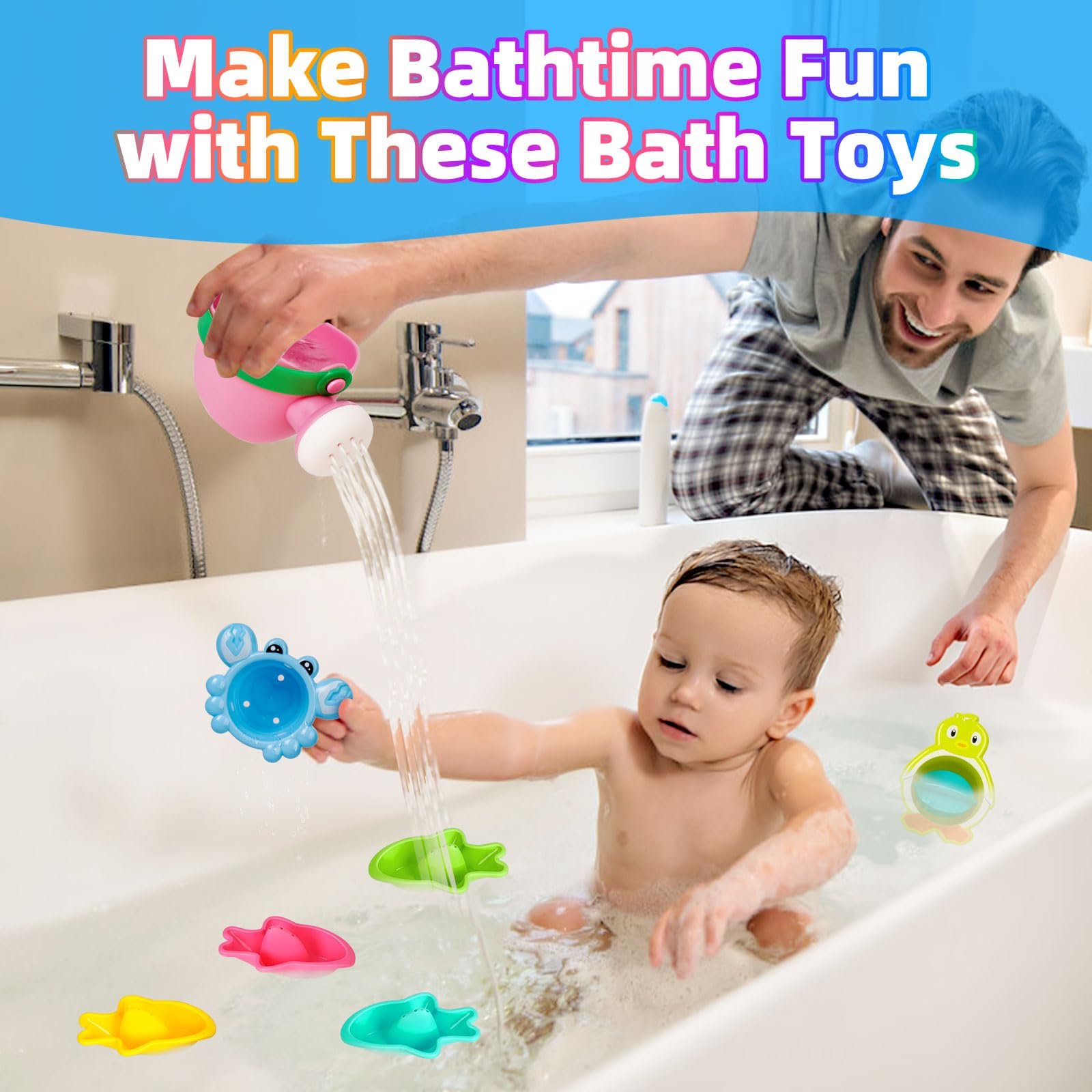 Набор игрушек для ванной 10 штук, фото №2