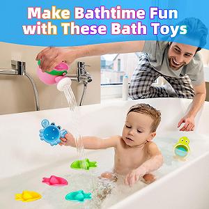 Набор игрушек для ванной 10 штук synthetic.ua - Фото 1