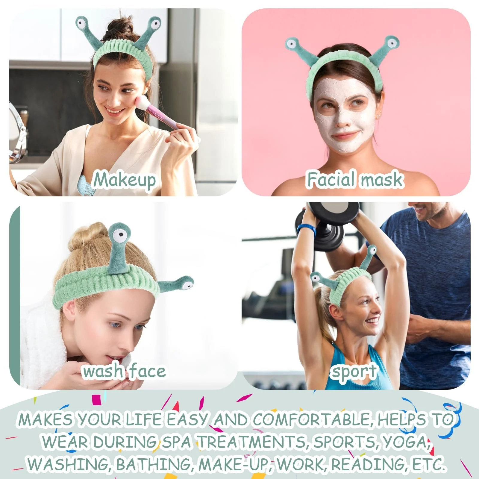 Пов'язка для волосся Sibba Snail, Косметична, фото №6