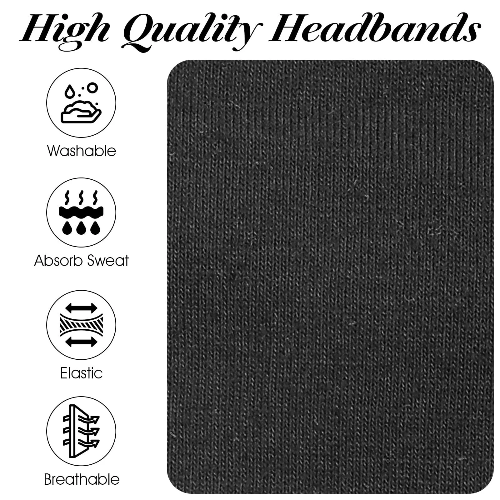 Набір із жіночих пов'язок на голову, 8.9 см шириною, фото №3