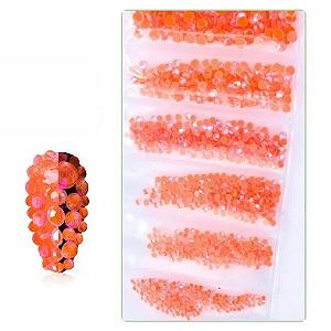 Стразы для ногтей SS3-SS12 Hycinth MI, 1440 шт., хрустальные, прозрачные AB - Фото 1