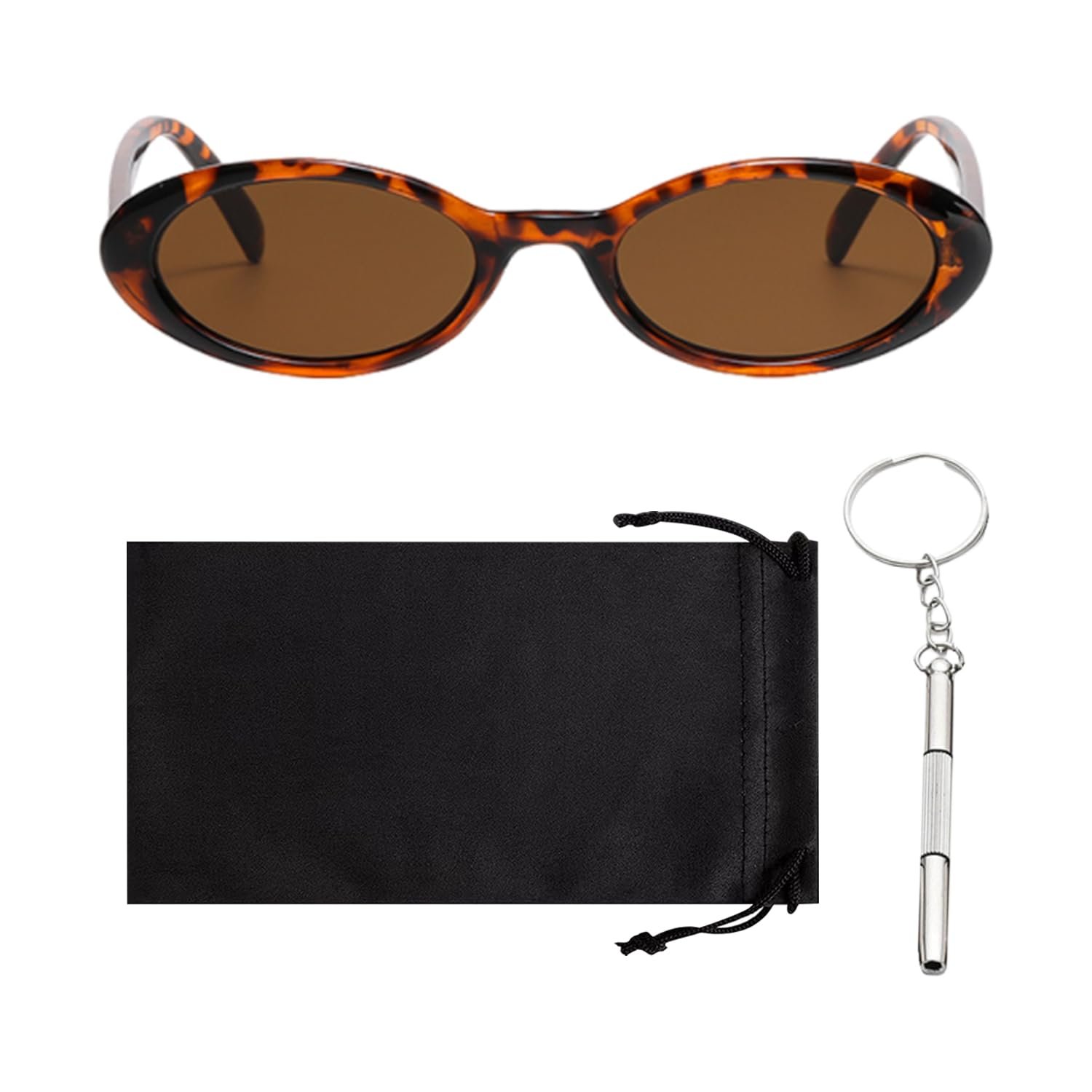 Сонцезахисні окуляри ретро CHROMACRAFT, овальні, поляризовані, модні, леопардовий колір, фото №1