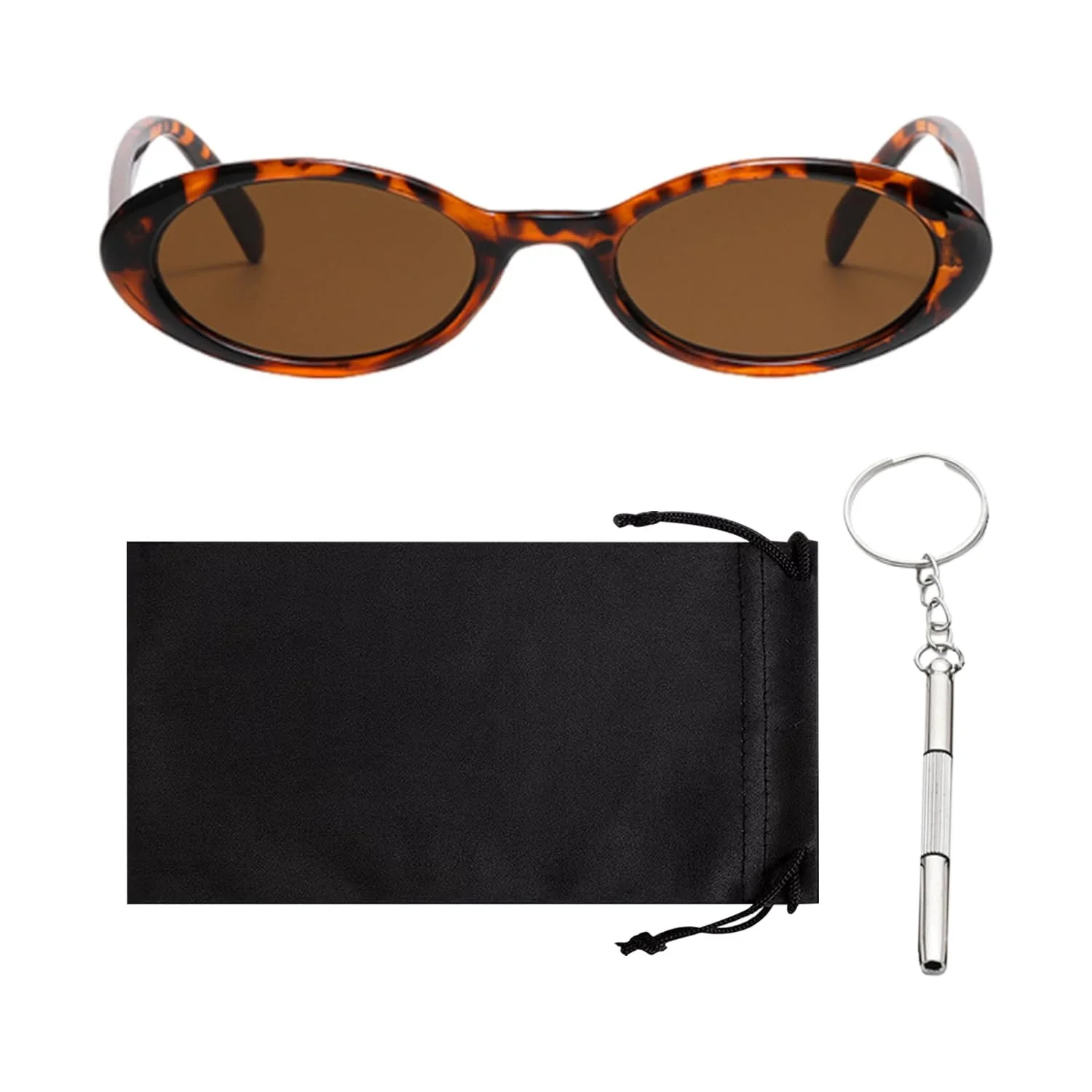 Сонцезахисні окуляри ретро CHROMACRAFT, овальні, поляризовані, модні, леопардовий колір, фото №1