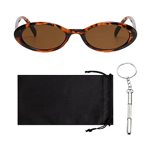 Сонцезахисні окуляри ретро CHROMACRAFT, овальні, поляризовані, модні, леопардовий колір - Фото 1