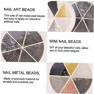 Набір прикрас для манікюру MAGICLULU, 6 шт, перлини, декоративні synthetic.ua - Фото 1