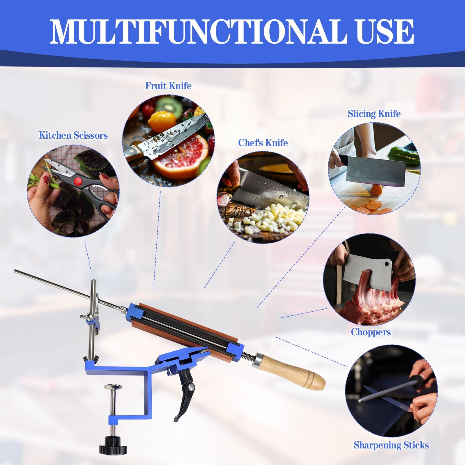 Професійна система заточування ножів ручна з фіксованим кутом та 8 каменями, фото №6 Професійна система заточування ножів ручна з фіксованим кутом та 8 каменями, фото №6