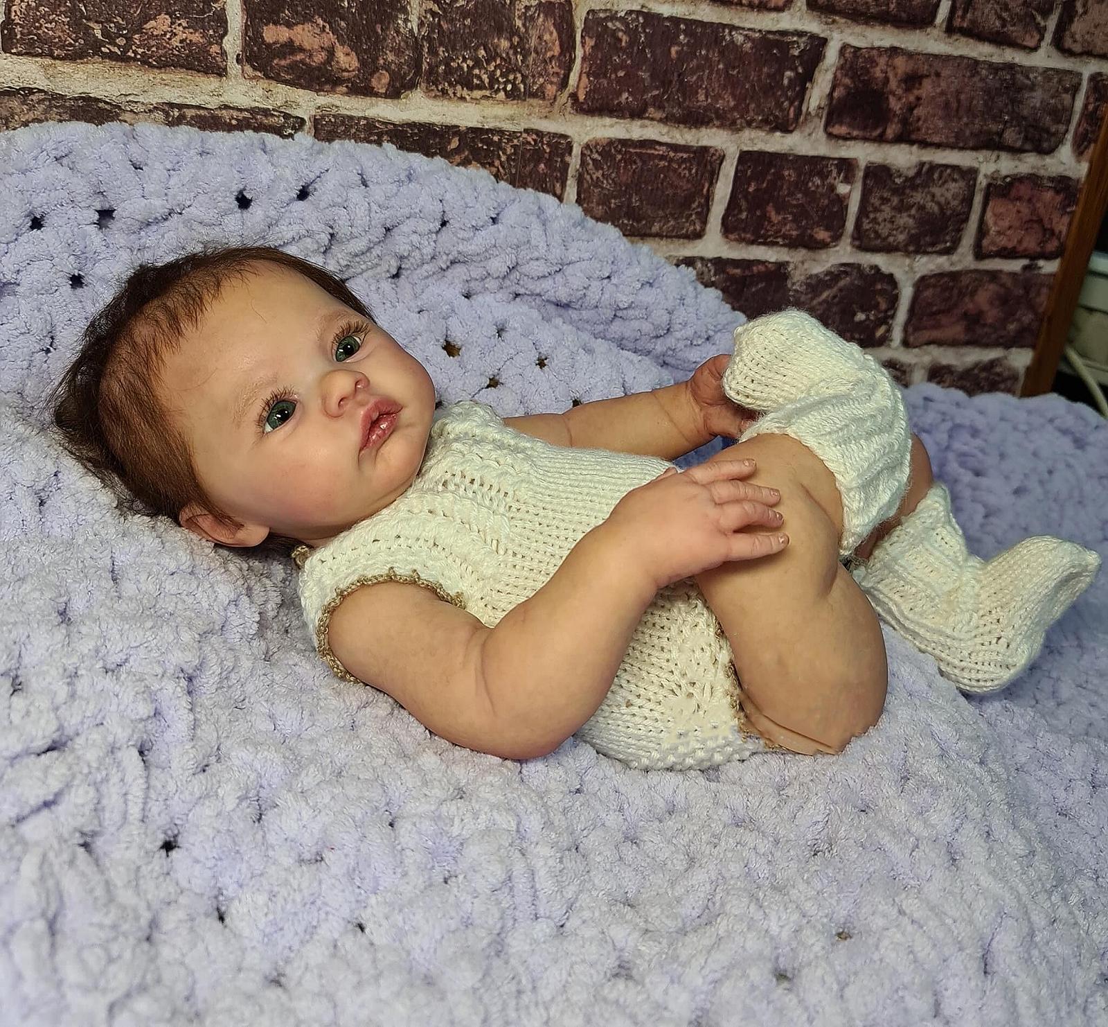 Кукла Zero pam Reborn Baby Girl 48 см Силиконовая Кукла Младенец с волосами, фото №2