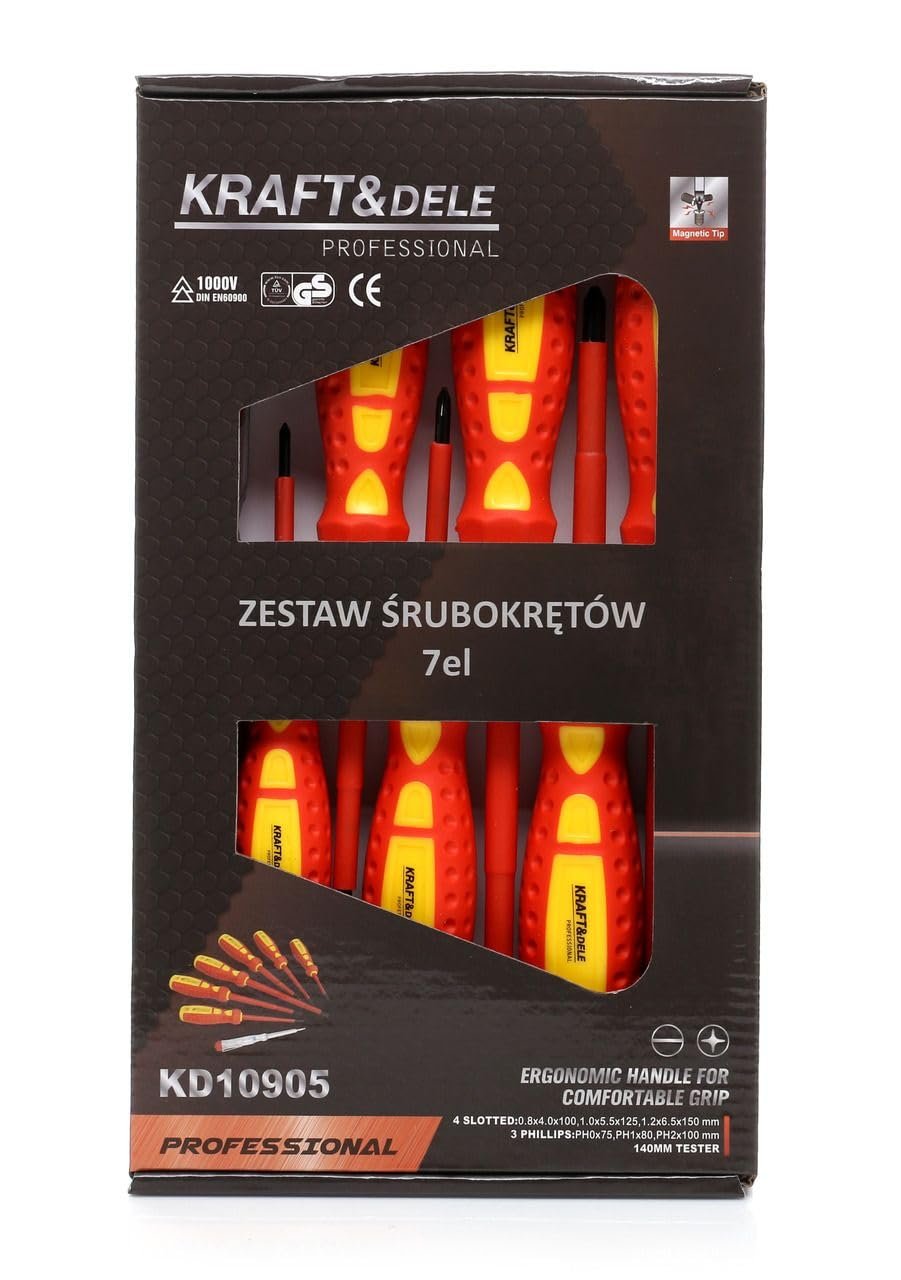 Набор отверток KRAFT&DELE KD10335 7 шт. Шлицевые, крестовые и тестер напряжения Магнитные, фото №3 Набор отверток KRAFT&DELE KD10335 7 шт. Шлицевые, крестовые и тестер напряжения Магнитные, фото №3