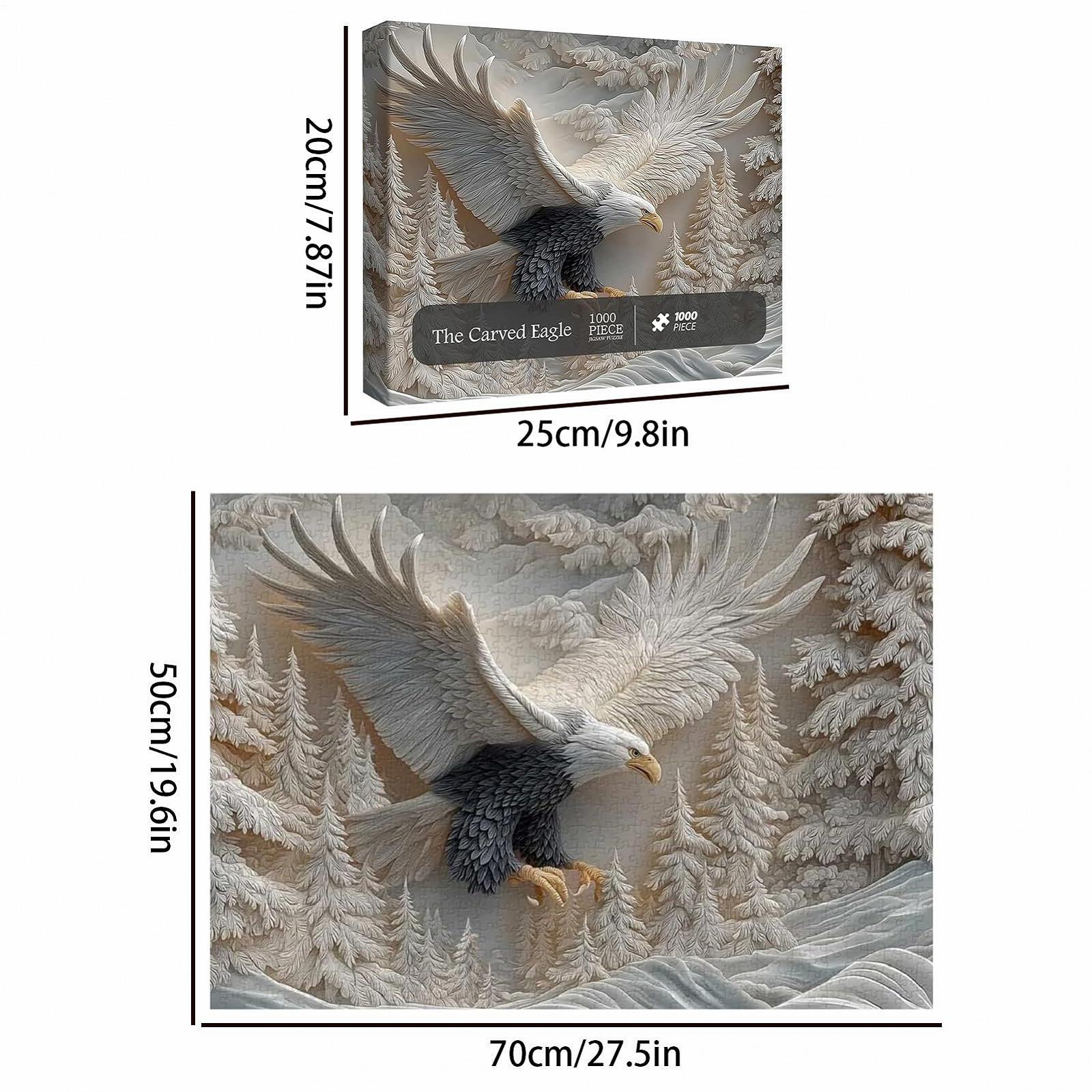 Пазл 1000 деталей Carved Bald Eagle Wildlife Art Design, фото №7