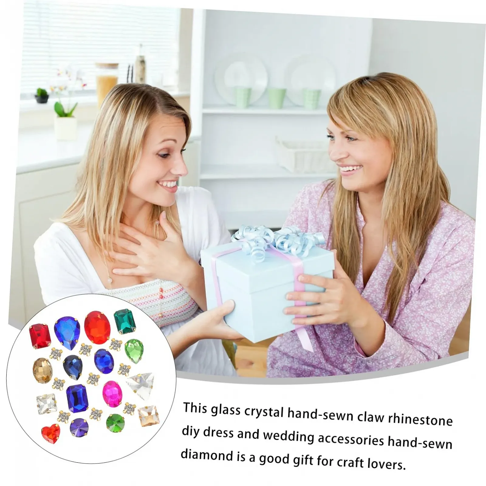 Пришивні скляні кристали PLAFOPE Блискучі стрази для костюмів, одягу, весільних аксесуарів та дизайну прикрас, фото №2