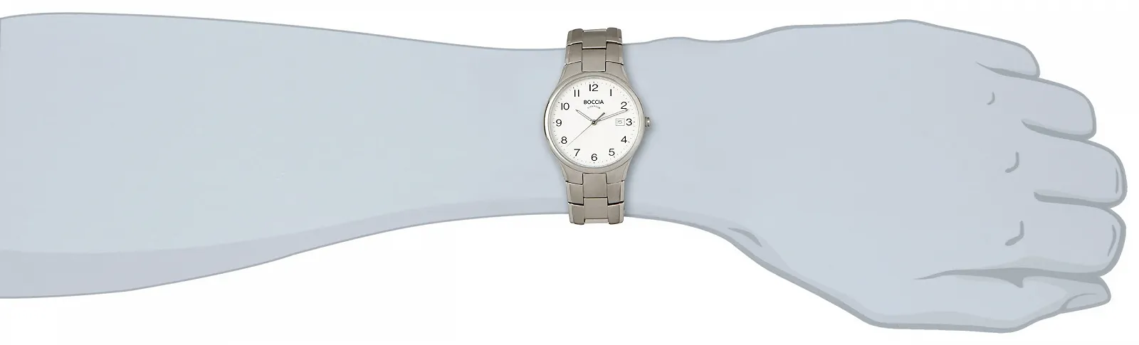 Годинник чоловічий Boccia Titanium Trend 3512-08, сріблястий, розмір Unit, браслет, фото №2