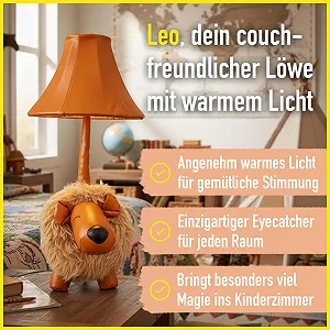 Підлогова лампа Happy Lamps Leo the Lion LED 50 см 1.5 кг synthetic.ua - Фото 1