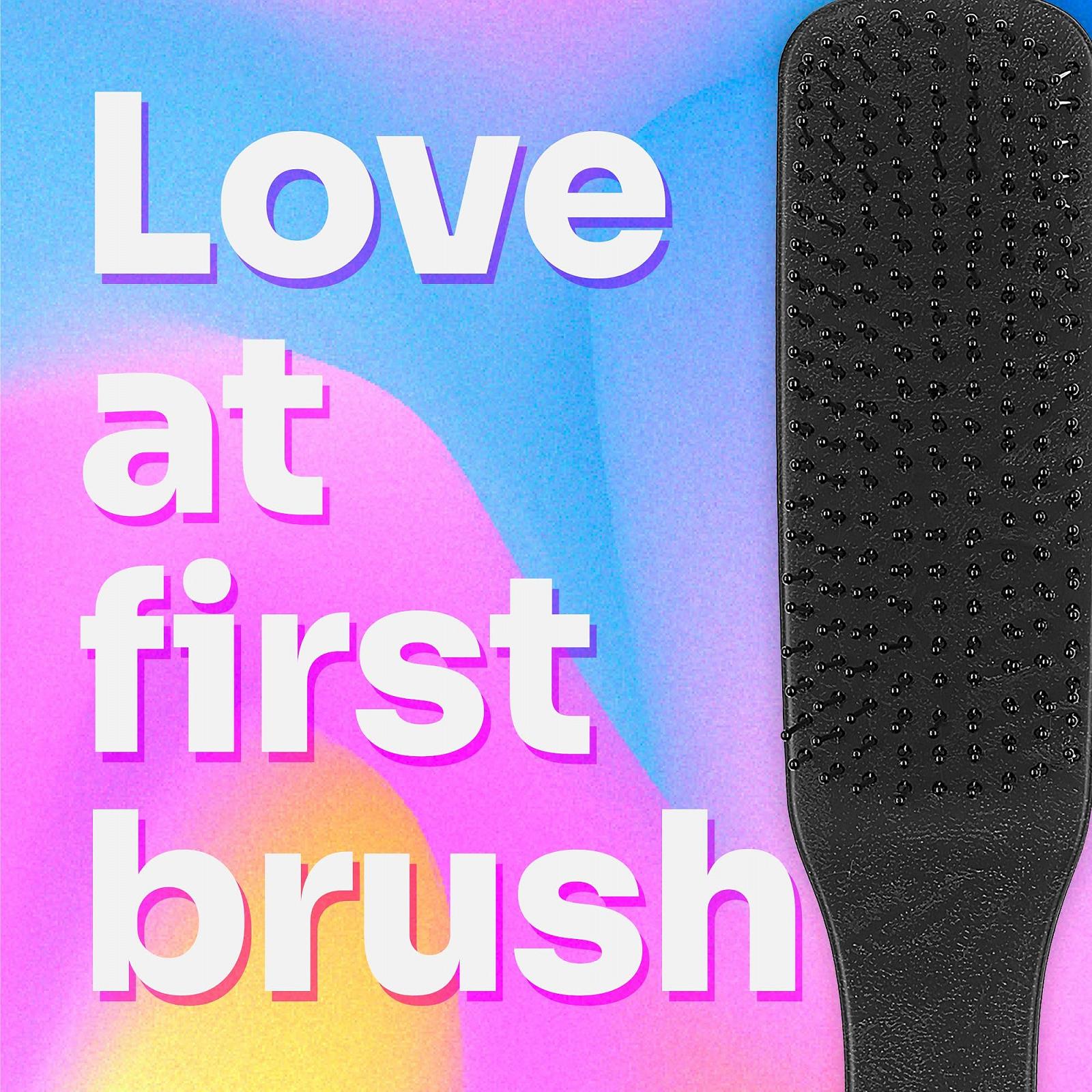 Гребінець WetBrush Чоловічий Detangler Чорна Шкіра, фото №5