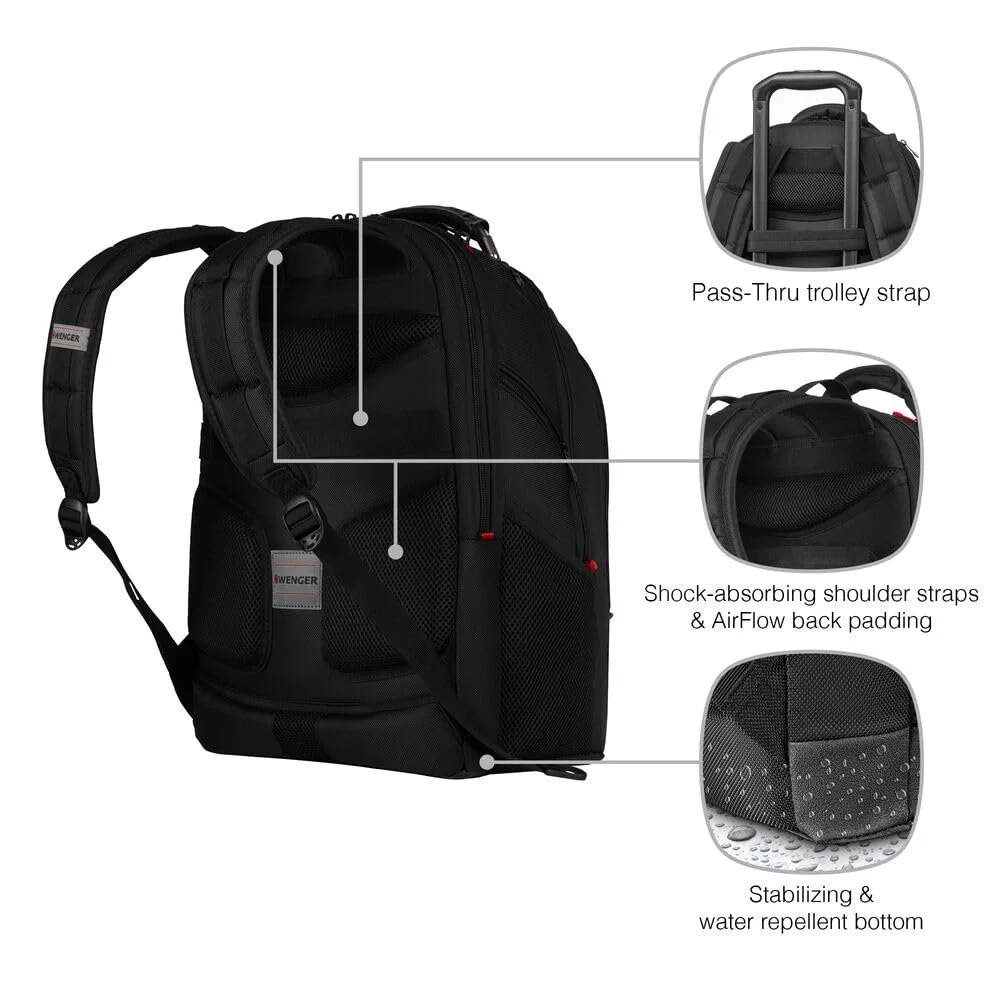 Рюкзак для ноутбука WENGER Ibex 606493 Deluxe 14-16" 26 л Черный, фото №6 Рюкзак для ноутбука WENGER Ibex 606493 Deluxe 14-16" 26 л Черный, фото №6