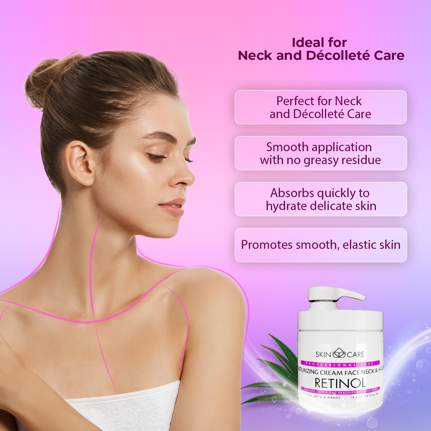 Зволожувальний крем з ретинолом 3-в-1 Skin Care Для обличчя, шиї та рук Для всіх типів шкіри 500 мл, фото №8 Зволожувальний крем з ретинолом 3-в-1 Skin Care Для обличчя, шиї та рук Для всіх типів шкіри 500 мл, фото №8