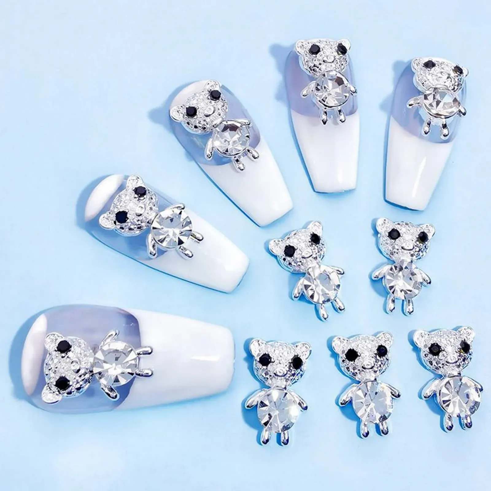 3D Золото Срібло Ведмідь Кролик Астронавт, фото №7