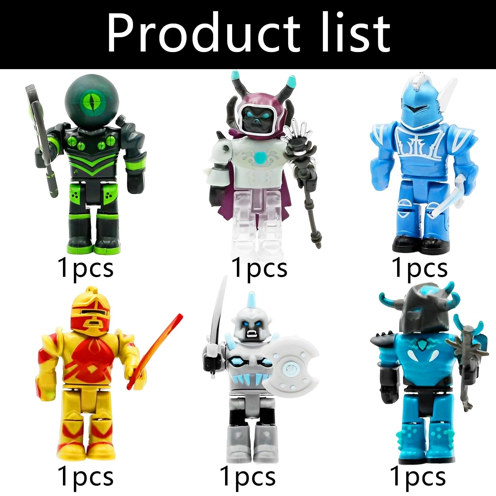 Набір фігурок Roblox 6 штук Декор для торта Моделі персонажів 6+ років, фото №3