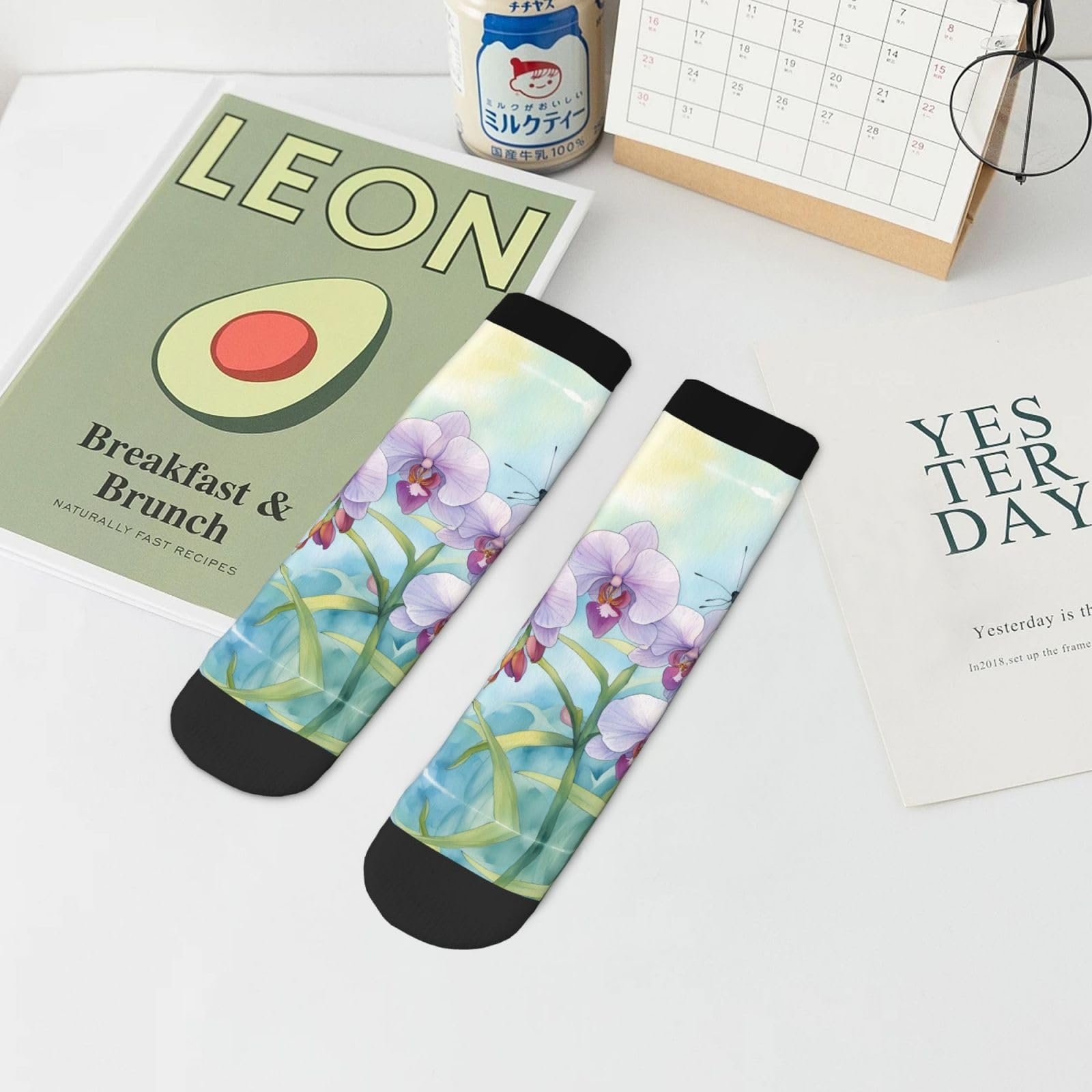 Шкарпетки Квітка Орхідея, One Size, фото №8