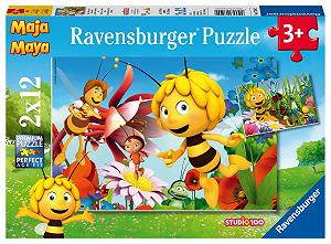 Детский пазл Ravensburger 07594 Пчелка Майя на цветочной поляне 2 x 12 элементов - Фото 1