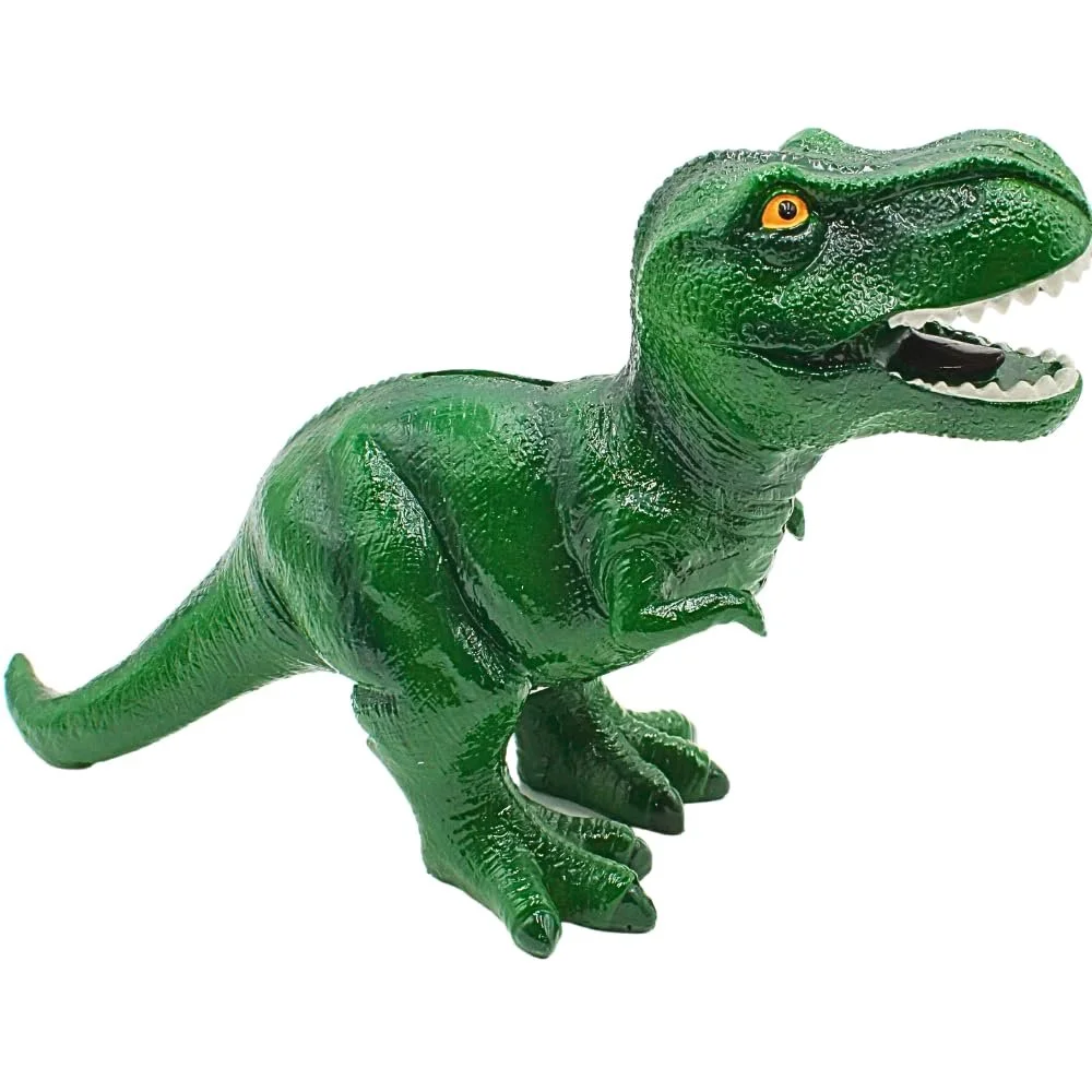 Скарбничка Dekohelden24 Dinosaurier T-Rex XXL Керамічна Зелена 22 x 32 см, фото №6