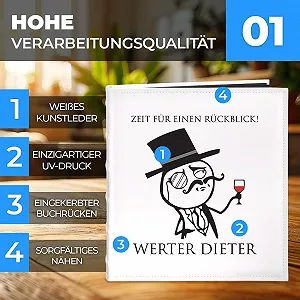 Фотоальбом Maverton DIY с принтом - на 240 фотографий 10 x 15 - 60 черных страниц - Размер 33 x 30 см - Белый synthetic.ua - Фото 1