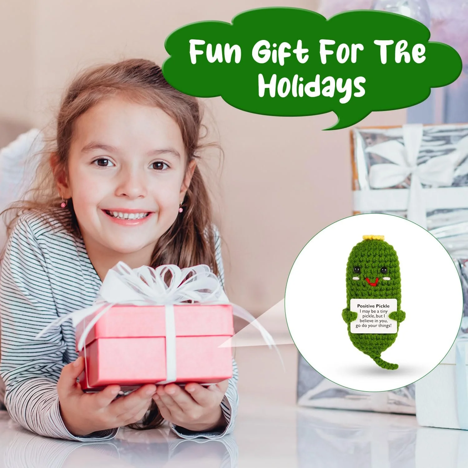 Игрушка NQEUEPN Positive Cucumber вязаный огурец 10,2 см зеленый, фото №6 Игрушка NQEUEPN Positive Cucumber вязаный огурец 10,2 см зеленый, фото №6