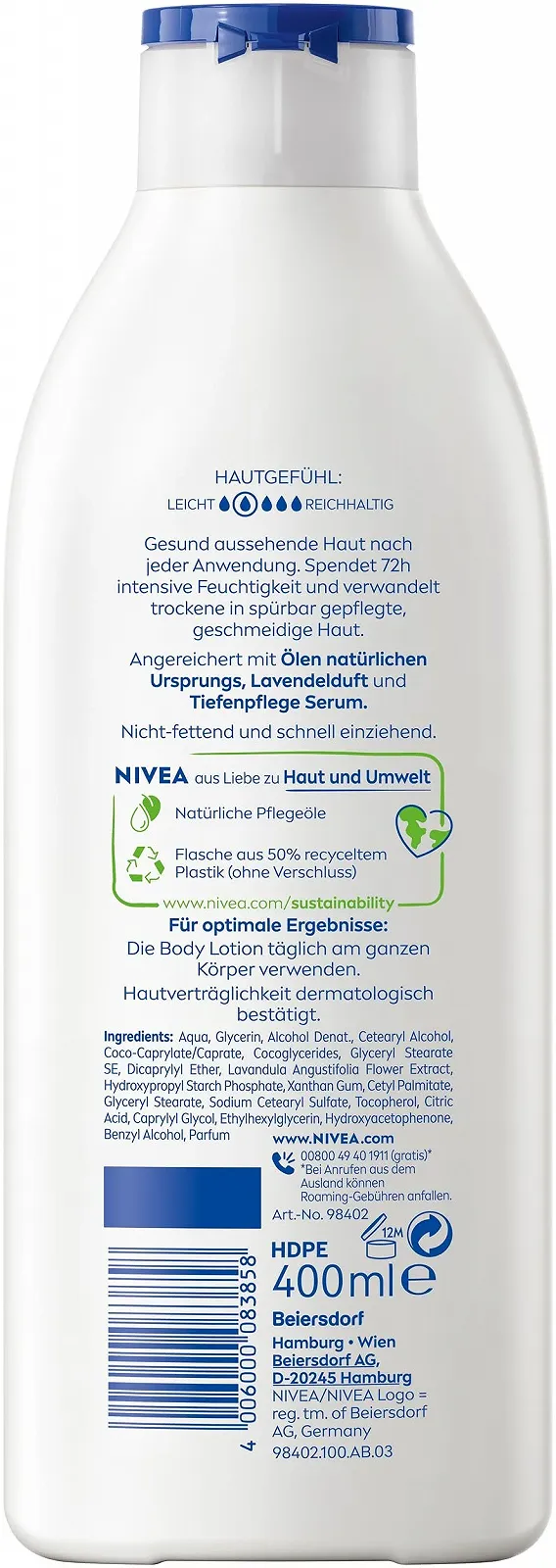 Лосьйон для тіла NIVEA Lavender & Care з ароматом лаванди та глибокою сироваткою для догляду для зволоження протягом 72 годин, фото №9