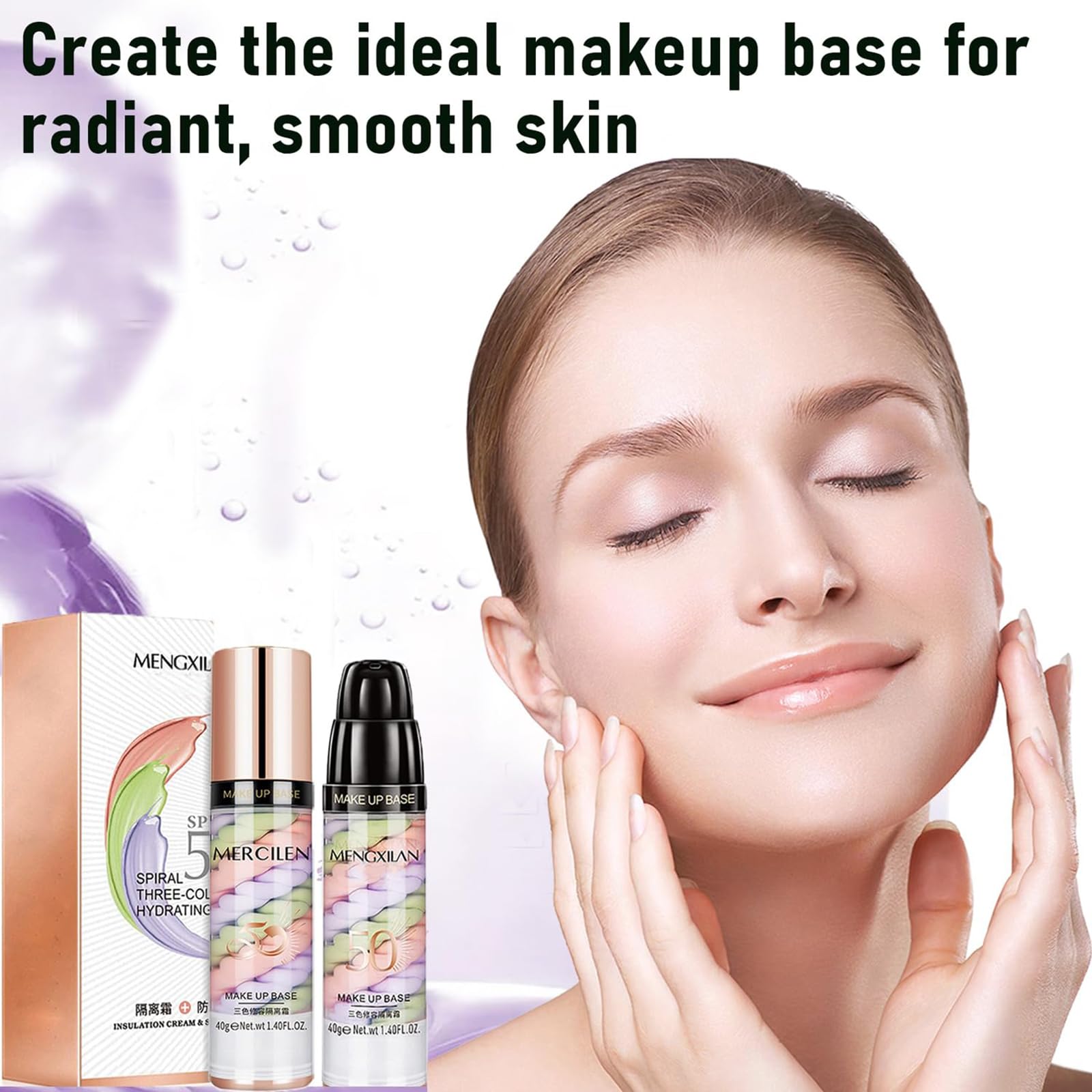 Праймер TITIMORE 3 Colours Isolation Cream One Step Primer Concealer Foundation Colour Corrector, фото №7