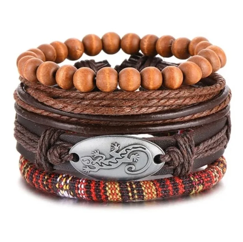 Набір браслетів з екошкіри Саламандра, фото №1