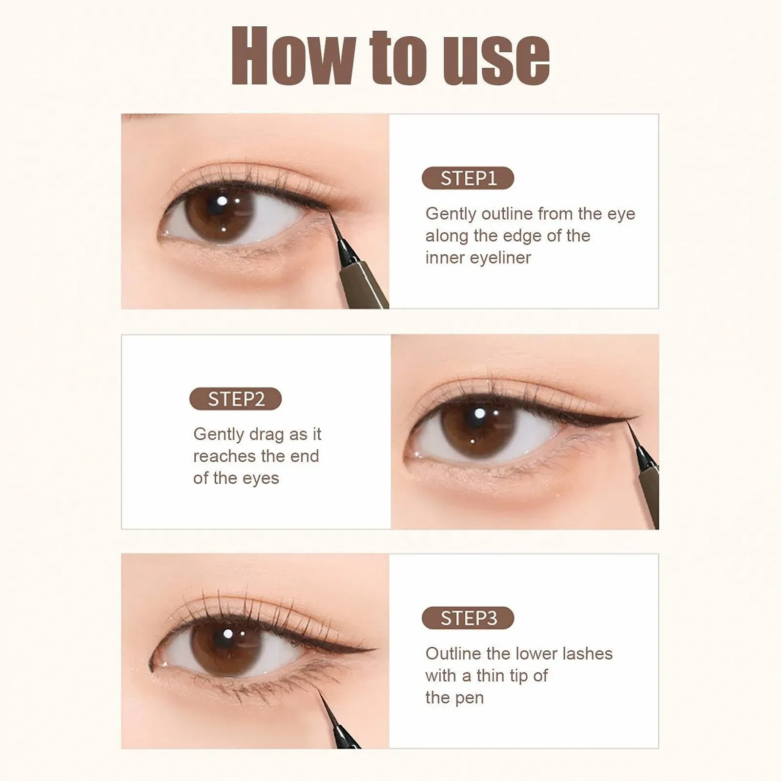 Водостійка Підводка для очей, водостійка, довговічний, гладкий, ультратонкий, фото №4 Водостійка Підводка для очей, водостійка, довговічний, гладкий, ультратонкий, фото №4