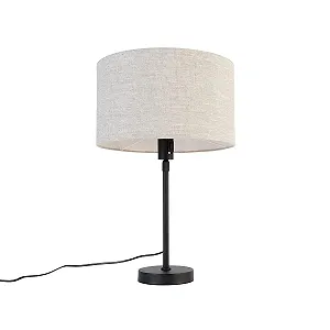 Настільна лампа Qazqa Parte Black Adjustable 35 см Світло-сірий - Фото 1