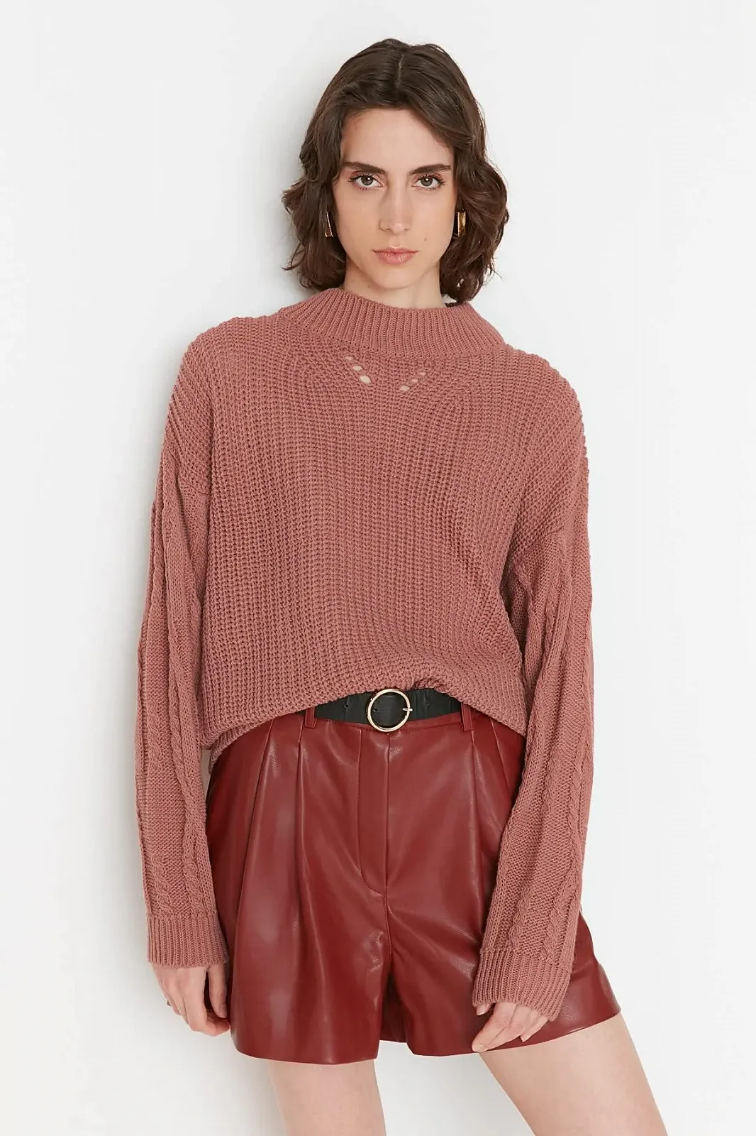 Свитшот TRENDYOL Женский Текстурированный с круглым вырезом, фото №3