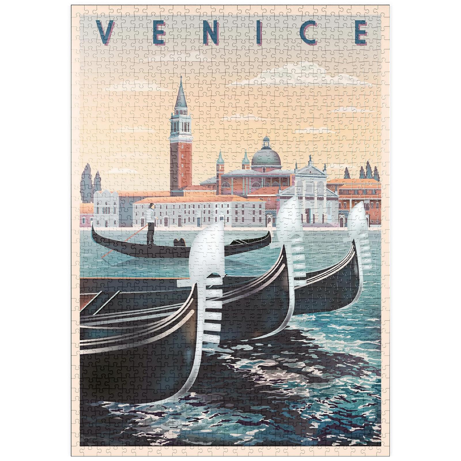 Пазли MyPuzzle Special Collection by Puzzle Galaxy Венеція, Італія, вінтажний постер у стилі ар-деко, ілюстрація Premium 1000 елементів, фото №1
