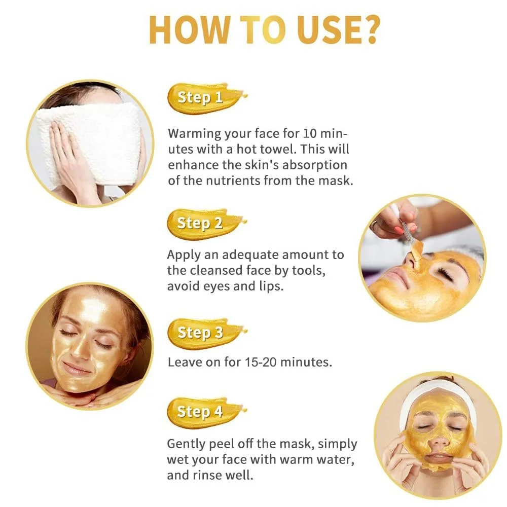 Маска для обличчя 24k Gold Peel Off, антивікова маска для обличчя, фото №7
