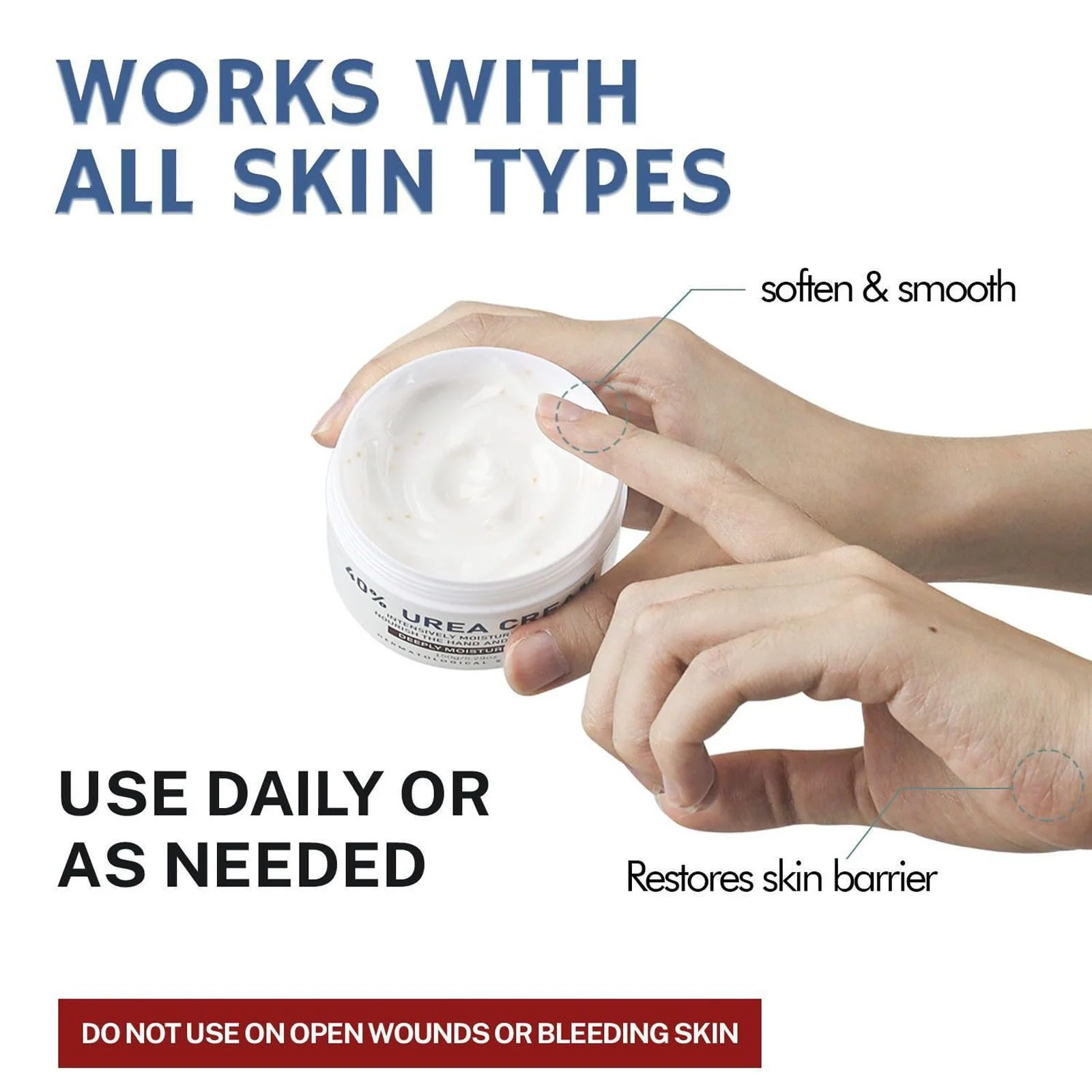 Крем для ног с 40% мочевиной для сухой кожи, потрескавшихся пяток и удаления мозолей, фото №4