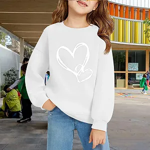 Свитшот для девочки YHHRJAI Черный с принтом букв, круглый вырез, длинные рукава, мягкий верх, для детей 3-13 лет synthetic.ua - Фото 1