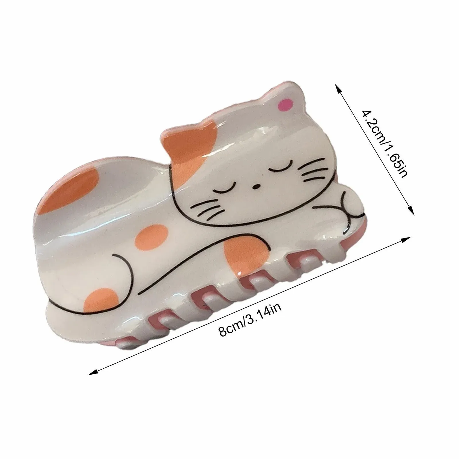 Акриловая заколка для волос Мультяшное Животное Для женщин Сильно держит Тонкие Густые волосы Для работы Банкета Вечеринки, фото №5