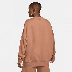 Джемпер Nike Sportswear Collection Essentials Over-Oversized Fleece Crew S synthetic.ua - Фото 1