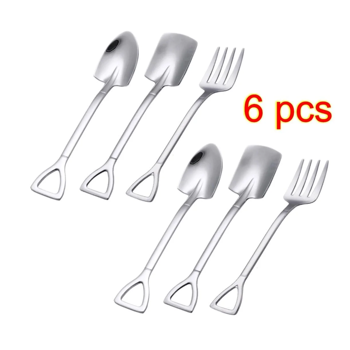 Ложка JZK з нержавіючої сталі, набір 6 шт., десертні, фото №9