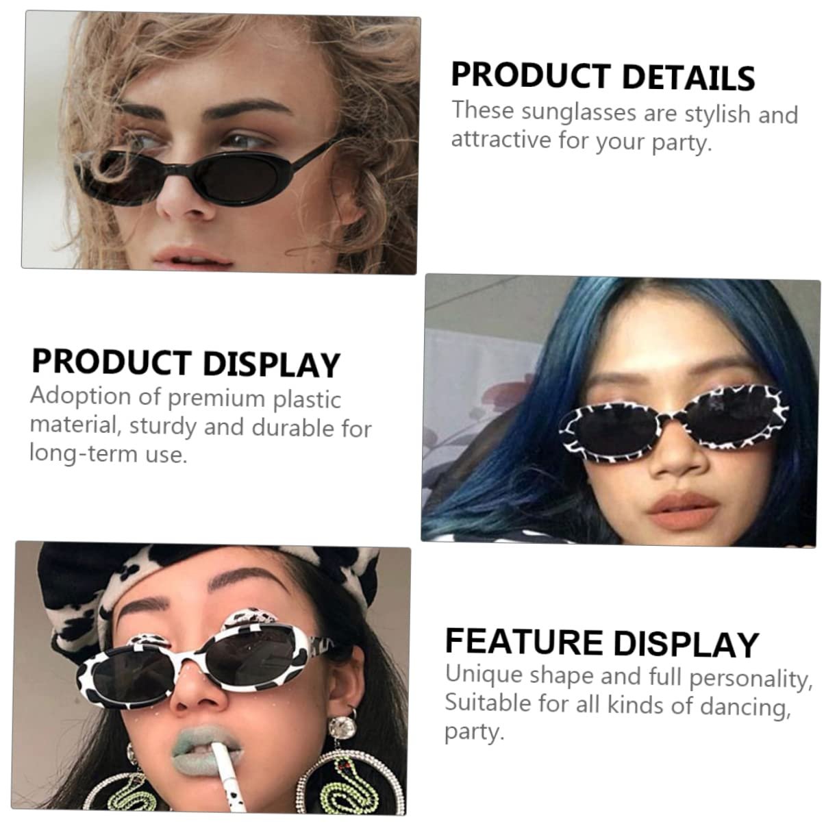 Солнцезащитные Очки Овальные COLLBATH 2 Пара черный, фото №9